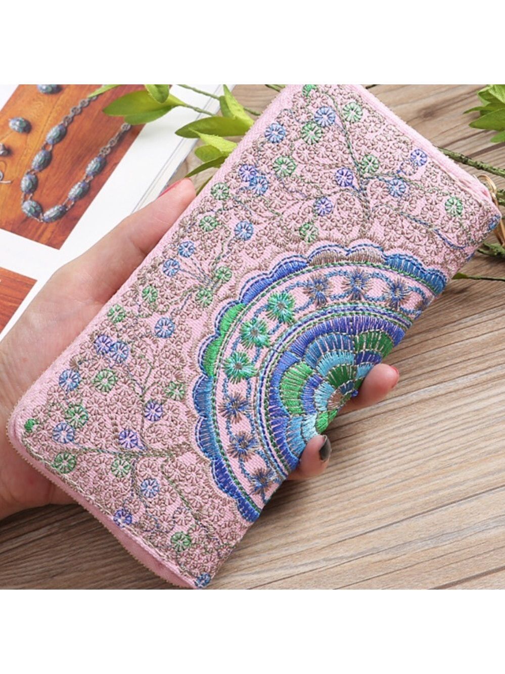 Artisan Embroidered Wallets - Colors & Styles Available - Picture 14 of 16